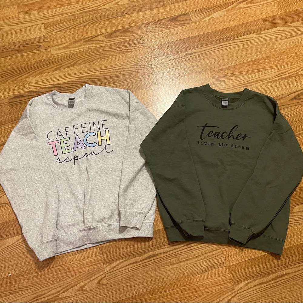 TEACHER crewneck sweatshirts bundle